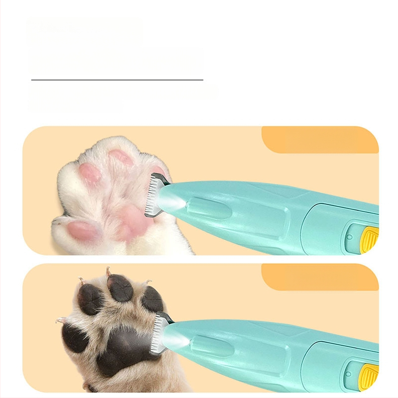 Tuns electric pentru animale de companie – pentru câini și pisici, trimmer pentru păr la labe și șlefuitor de unghii, ABS și oțel inoxidabil