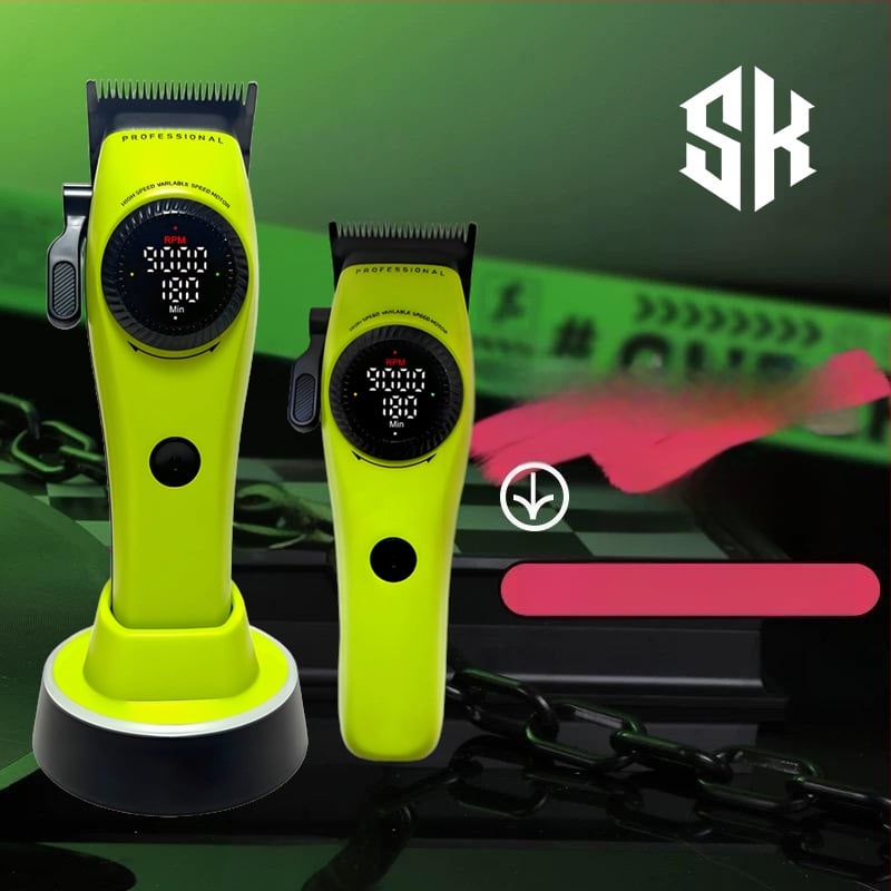 Κουρευτική μηχανή μαλλιών με brushless κινητήρα, λεπίδα από κράμα τιτάνιου, λεπίδα με 21 βαθμίδες με βαθμιαίο taper, 9000 RPM, ενσωματωμένη μπαταρία 2000–4000mAh