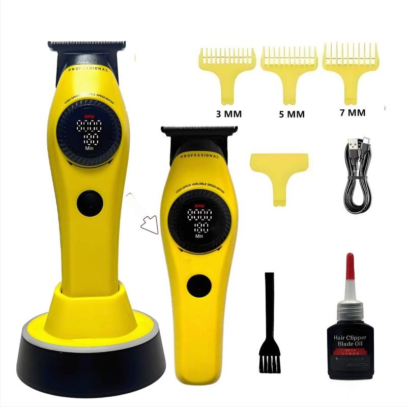 Κουρευτική μηχανή μαλλιών με brushless κινητήρα, λεπίδα από κράμα τιτάνιου, λεπίδα με 21 βαθμίδες με βαθμιαίο taper, 9000 RPM, ενσωματωμένη μπαταρία 2000–4000mAh