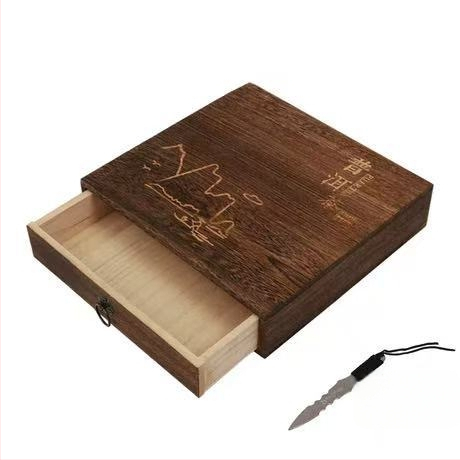 Ξύλινο κουτί τσαγιού με συρταρωτό, πολυεπίπεδο δίσκο τσαγιού, χωρητικότητα 18 L, μοντέλο 121, σετ 12 τεμαχίων