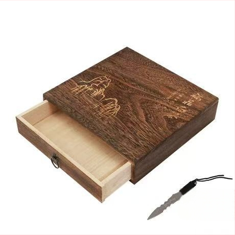 Ξύλινο κουτί τσαγιού με συρταρωτό, πολυεπίπεδο δίσκο τσαγιού, χωρητικότητα 18 L, μοντέλο 121, σετ 12 τεμαχίων