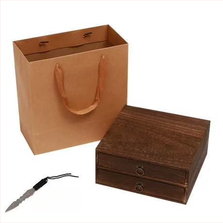 Ξύλινο κουτί τσαγιού με συρταρωτό, πολυεπίπεδο δίσκο τσαγιού, χωρητικότητα 18 L, μοντέλο 121, σετ 12 τεμαχίων