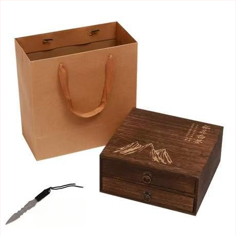 Ξύλινο κουτί τσαγιού με συρταρωτό, πολυεπίπεδο δίσκο τσαγιού, χωρητικότητα 18 L, μοντέλο 121, σετ 12 τεμαχίων