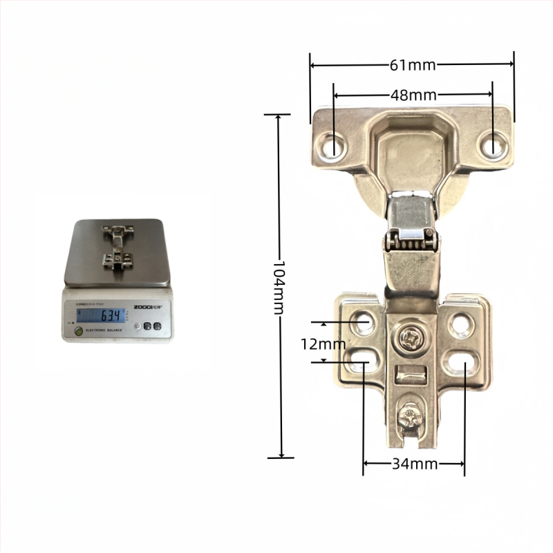 Υδραυλικός μεντεσές ντουλαπιού 161261, χάλυβας ψυχρής έλασης, 42–45 g, για έπιπλα