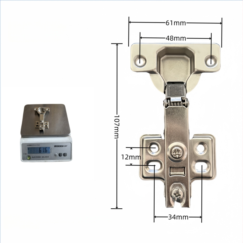 Υδραυλικός μεντεσές ντουλαπιού 161261, χάλυβας ψυχρής έλασης, 42–45 g, για έπιπλα