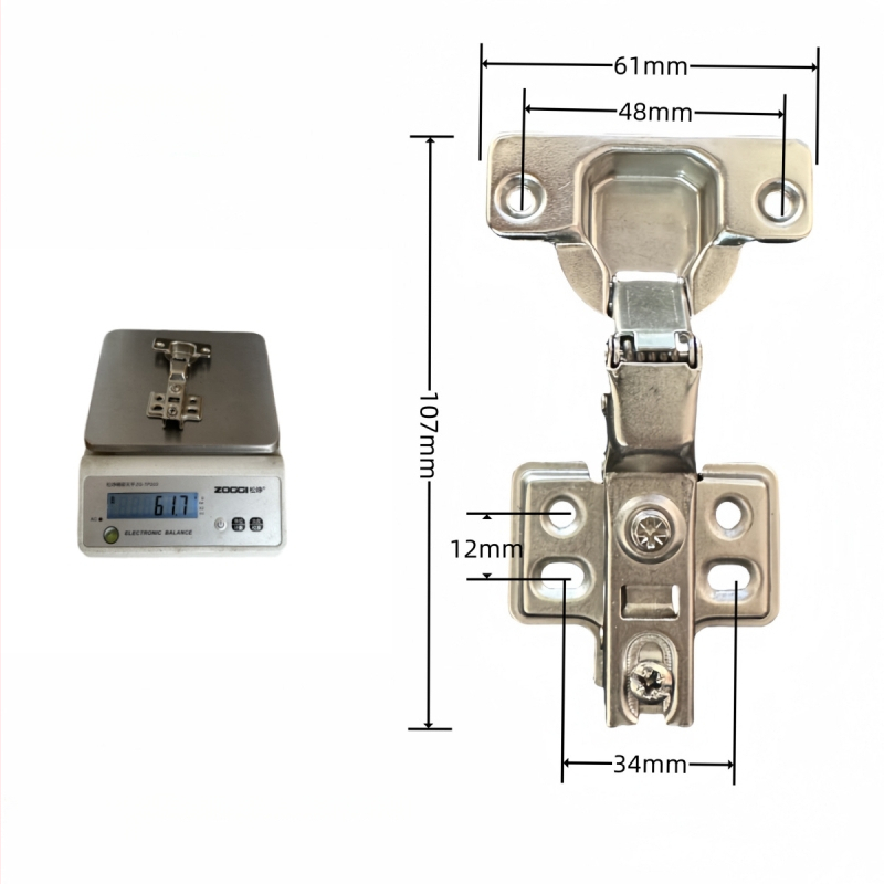 Υδραυλικός μεντεσές ντουλαπιού 161261, χάλυβας ψυχρής έλασης, 42–45 g, για έπιπλα