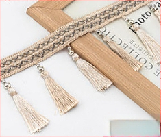 Дантелено пискюлно украса за завеси - Материал: основа от шестостенна мрежа + полиестерна нишка; За занаяти; Код на продукта: 1024947142; Марка: Друго