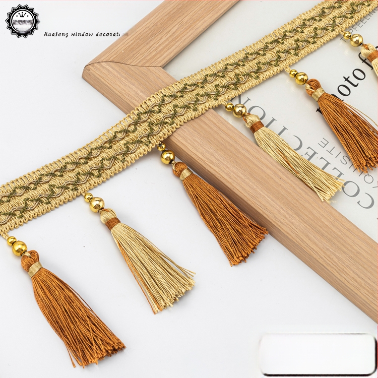 Дантелено пискюлно украса за завеси - Материал: основа от шестостенна мрежа + полиестерна нишка; За занаяти; Код на продукта: 1024947142; Марка: Друго