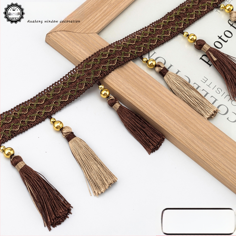 Дантелено пискюлно украса за завеси - Материал: основа от шестостенна мрежа + полиестерна нишка; За занаяти; Код на продукта: 1024947142; Марка: Друго