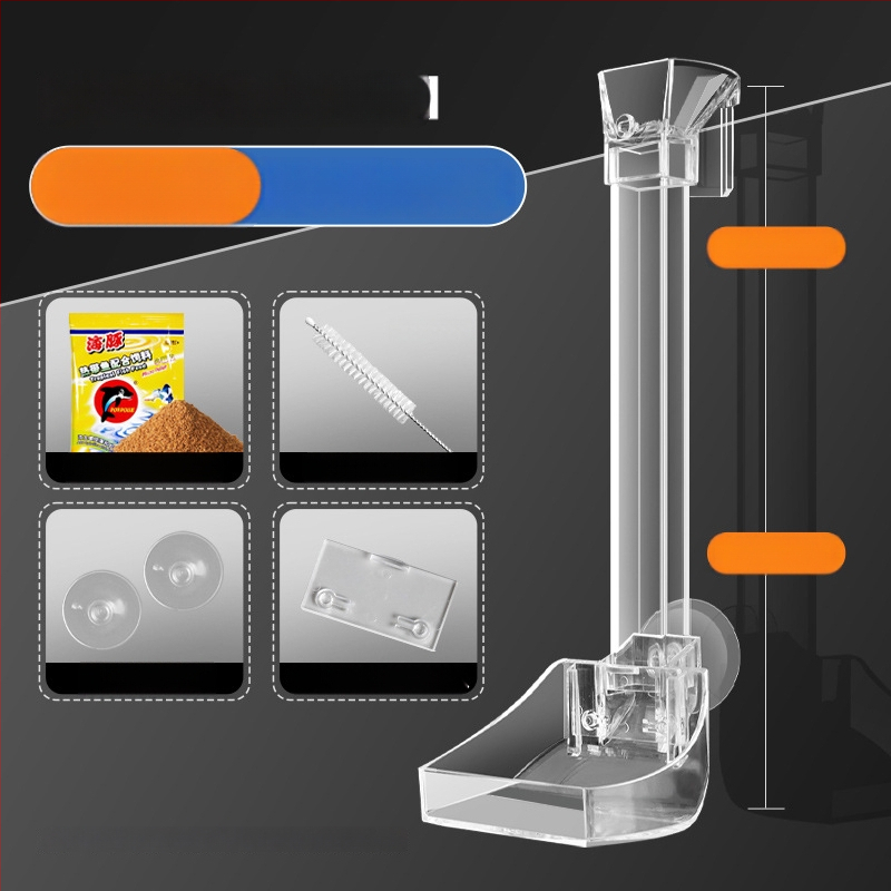 Акрилна тръба за аквариумно хранене със автоматично подаване, прозрачен хранилник за скариди — Strange Garden