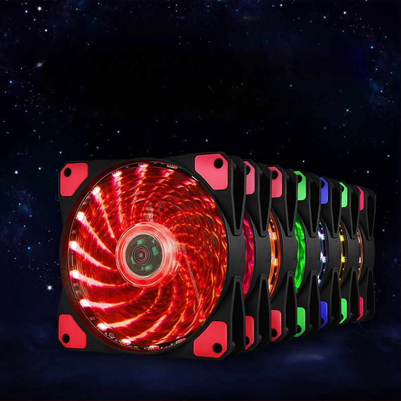 Ανεμιστήρας ψύξης για θήκη PC με LED φωτισμό, υδραυλικό ρουλεμάν, 1200 RPM, θόρυβος 22 dBA, διάρκεια ζωής 30.000 ωρών