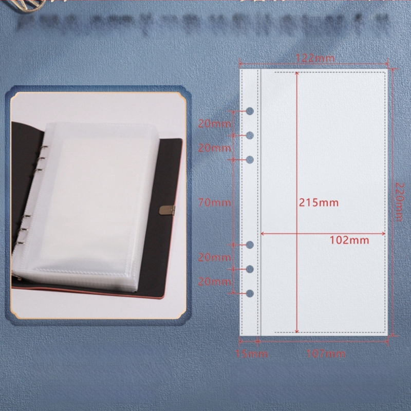 A5 színházi jegy és utazási tároló – hatszögű lyukas binder, PU bőr, testreszabás és logónyomtatás, engedélyezett magánmárka