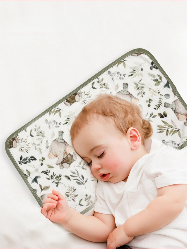 Μωρού μαξιλάρι από οκτώ στρώσεις γάζας από μπαμπού-βαμβάκι, στυλ καρτούν, κατάλληλο για βρέφη και νήπια.