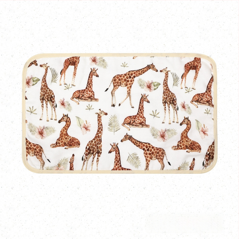 Μωρού μαξιλάρι από οκτώ στρώσεις γάζας από μπαμπού-βαμβάκι, στυλ καρτούν, κατάλληλο για βρέφη και νήπια.