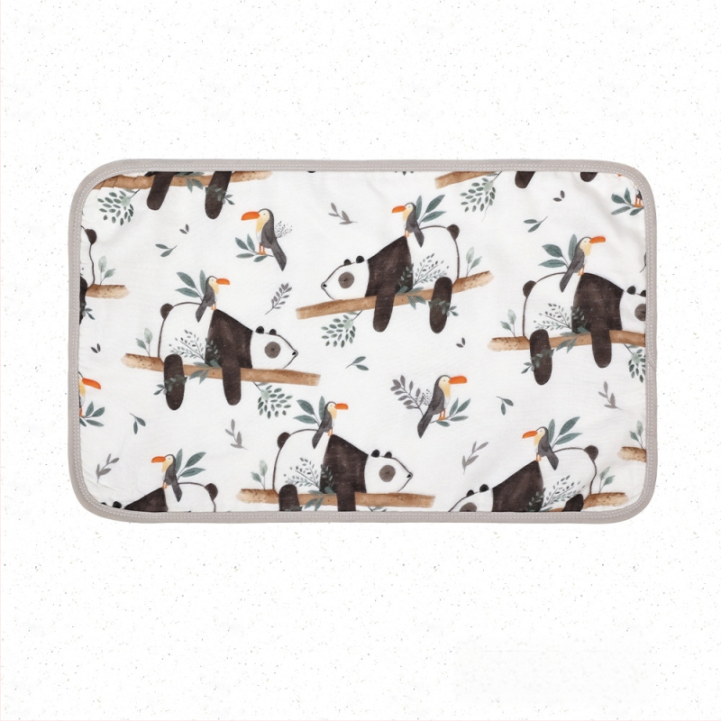 Μωρού μαξιλάρι από οκτώ στρώσεις γάζας από μπαμπού-βαμβάκι, στυλ καρτούν, κατάλληλο για βρέφη και νήπια.