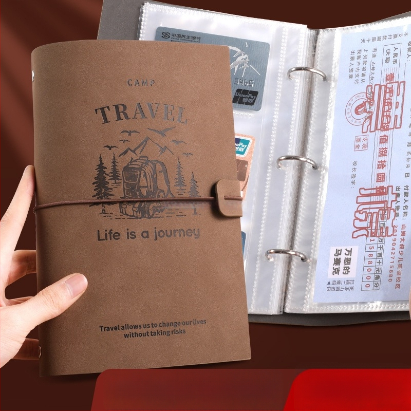 Bill Holder 1 - PU bőr, Többfunkciós befizetési bizonylat tartó, csipesz 232×154 mm, megfelelő papírméret 208×103 mm, testreszabás lehetséges