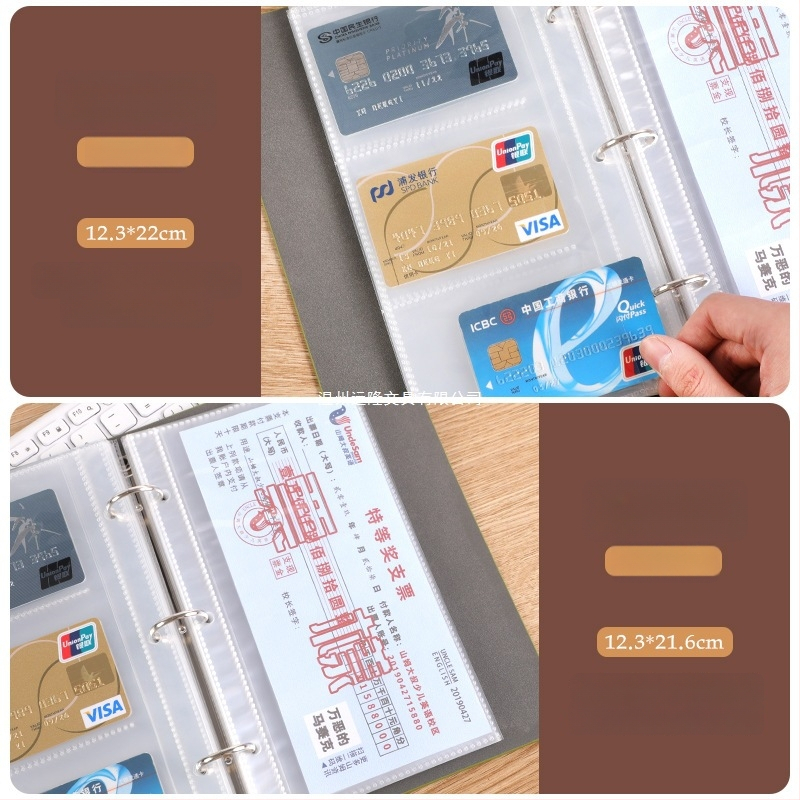 Bill Holder 1 - PU bőr, Többfunkciós befizetési bizonylat tartó, csipesz 232×154 mm, megfelelő papírméret 208×103 mm, testreszabás lehetséges