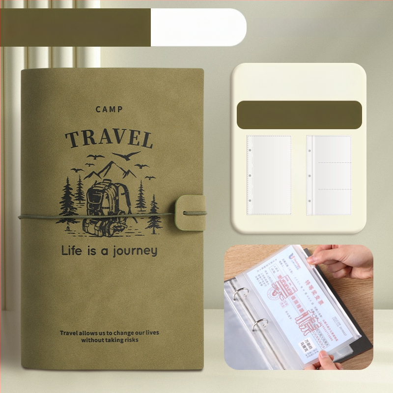 Bill Holder 1 - PU bőr, Többfunkciós befizetési bizonylat tartó, csipesz 232×154 mm, megfelelő papírméret 208×103 mm, testreszabás lehetséges