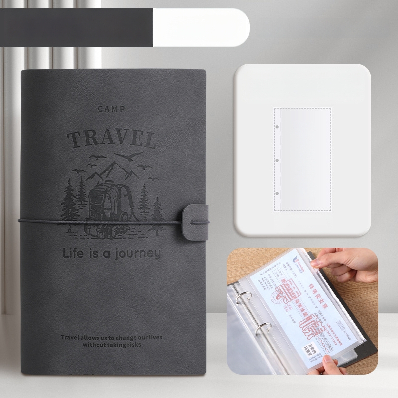 Bill Holder 1 - PU bőr, Többfunkciós befizetési bizonylat tartó, csipesz 232×154 mm, megfelelő papírméret 208×103 mm, testreszabás lehetséges