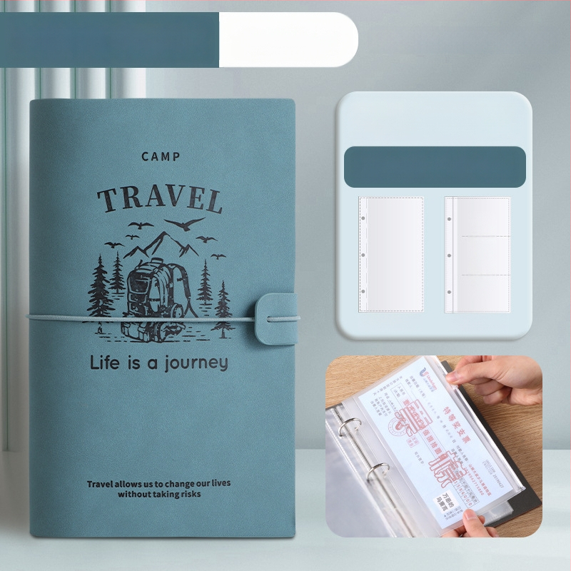 Bill Holder 1 - PU bőr, Többfunkciós befizetési bizonylat tartó, csipesz 232×154 mm, megfelelő papírméret 208×103 mm, testreszabás lehetséges