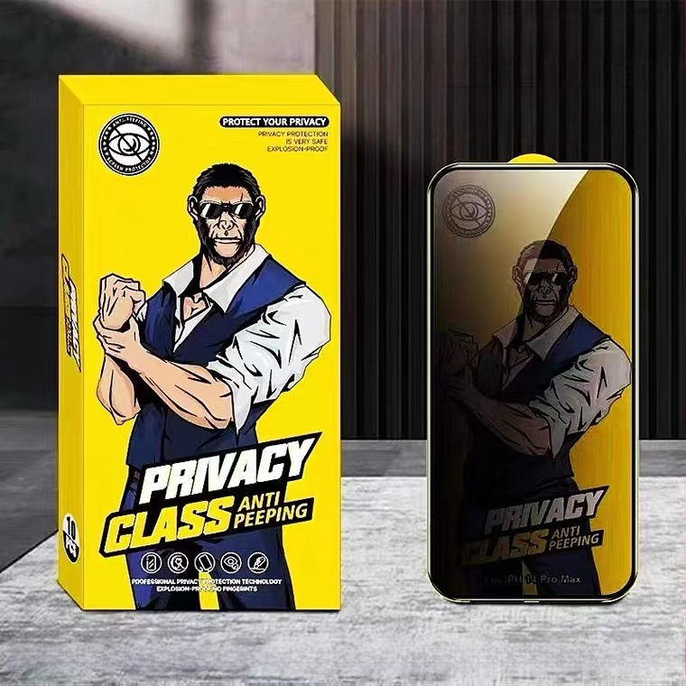 Kaljeno staklo zaštitni film s prašnom mrežom, veliki luk, zaštita privatnosti, anti-statičko, potpuno zaštita zaslona za iPhone 11/12/13/17