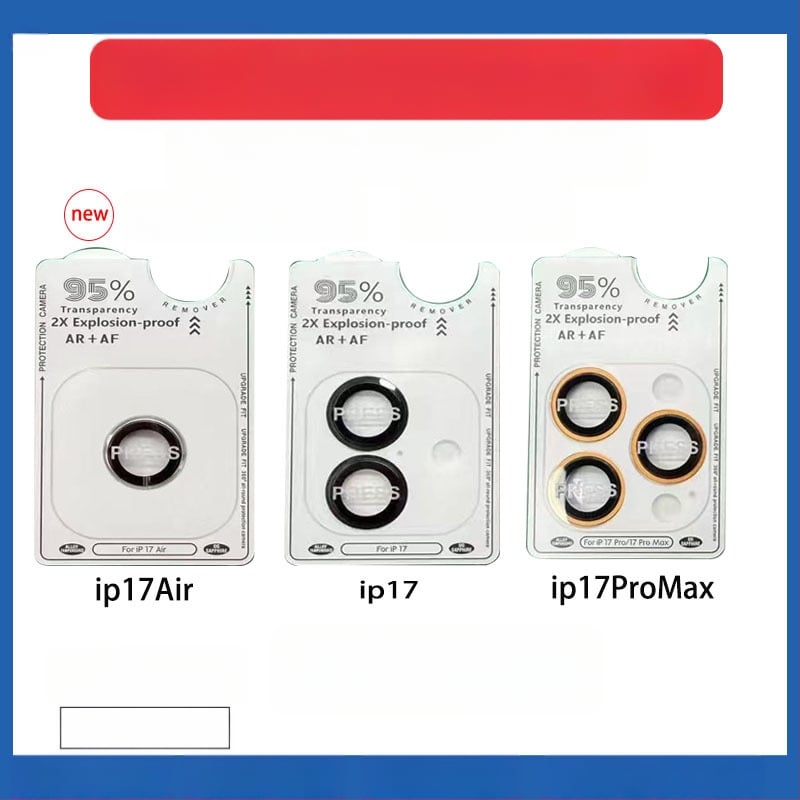 Zaštitno staklo kamere za iPhone 17 Pro Max i iPhone 17 Air, kaljeno staklo, dvobojni premaz, otporno na udarce, prašinu i otiske prstiju.
