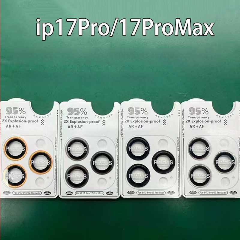 Zaštitno staklo kamere za iPhone 17 Pro Max i iPhone 17 Air, kaljeno staklo, dvobojni premaz, otporno na udarce, prašinu i otiske prstiju.