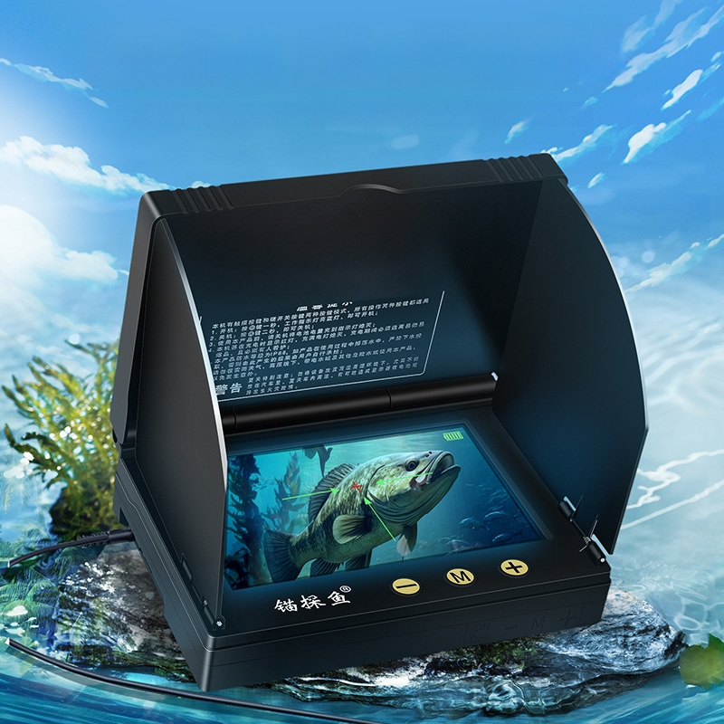 Подводен риболовен ехолот с HD камера и термочувствителна сонда, дълбочина 0.6–30 m, DC 10–18 V