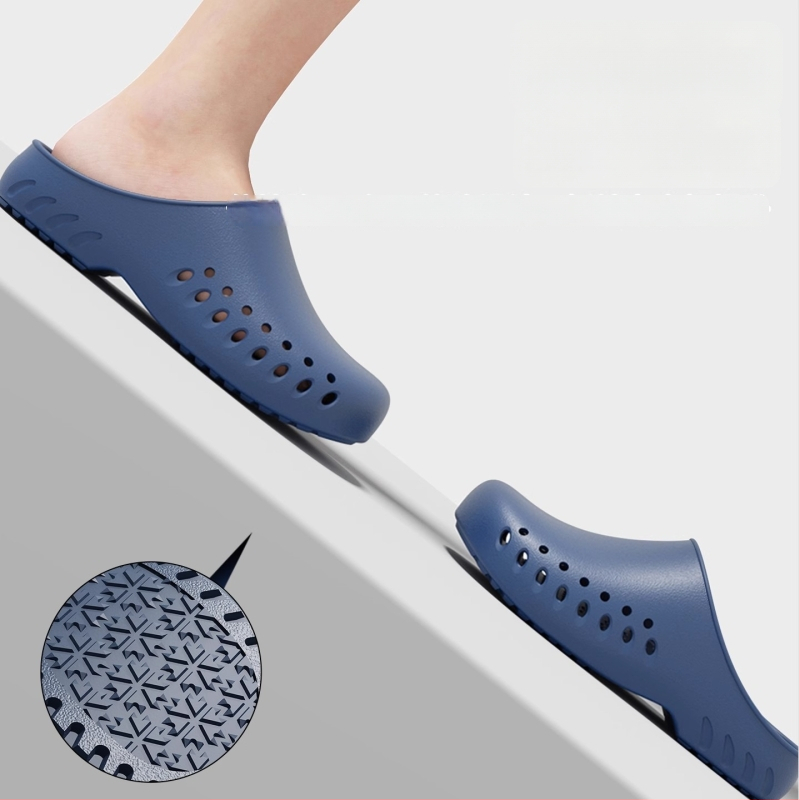 Παντόφλες χειρουργείου για αίθουσα, EVA επάνω μέρος και σόλα, αντιολισθητικά ιατρικά σανδάλια, κλειστό δάχτυλο, κλείσιμο τύπου Kick