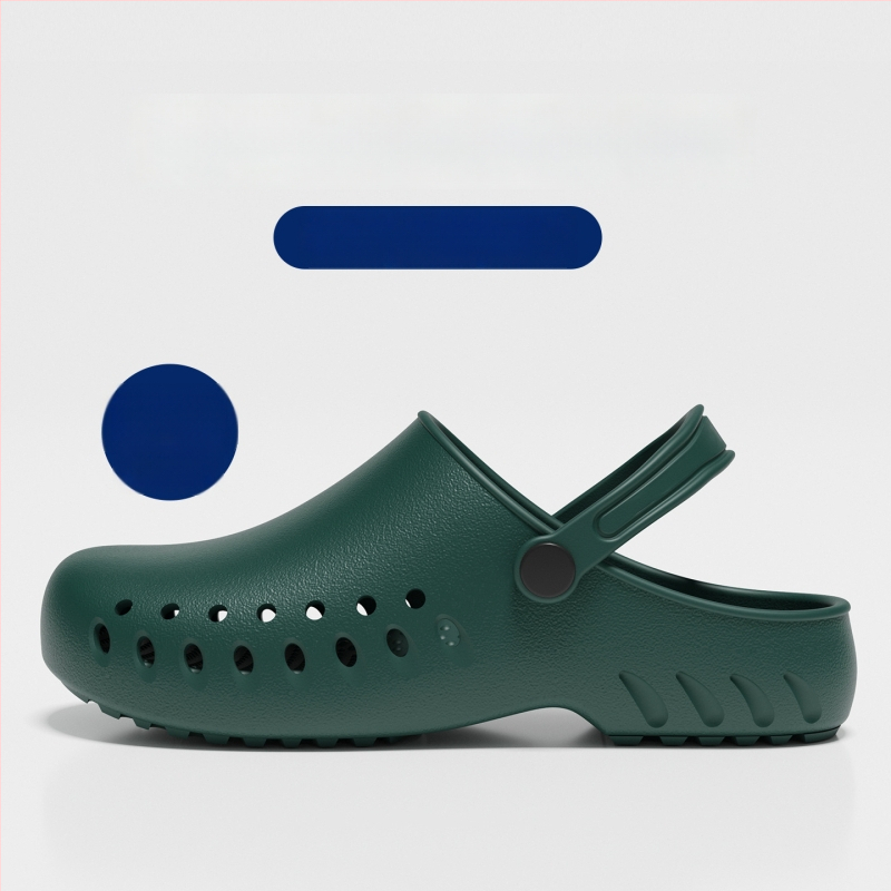 Παντόφλες χειρουργείου για αίθουσα, EVA επάνω μέρος και σόλα, αντιολισθητικά ιατρικά σανδάλια, κλειστό δάχτυλο, κλείσιμο τύπου Kick