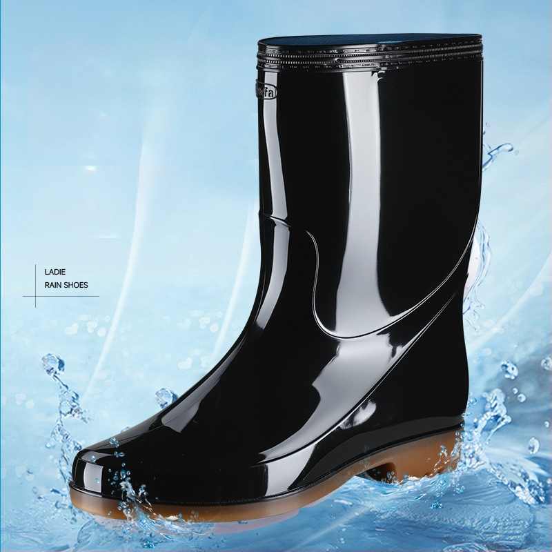 JSM Unisex Μποτάκια Βροχής για Κατασκευές, Αδιάβροχα, Αντιολισθητικά, Υψηλή Τούμπα, Πλαστικό Επάνω και Σόλα, Υφασμάτινο Πάτο