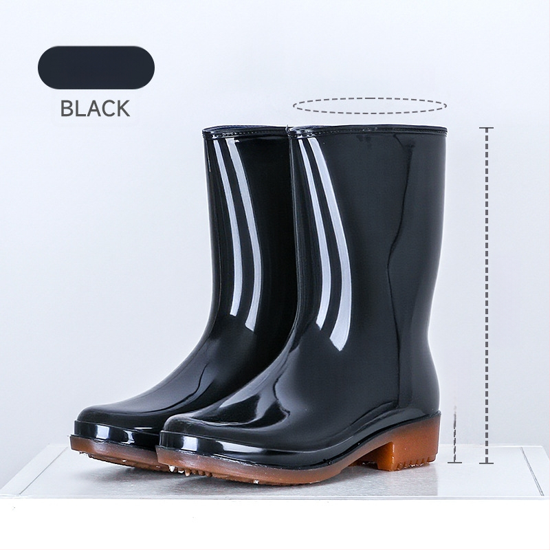 JSM Unisex Μποτάκια Βροχής για Κατασκευές, Αδιάβροχα, Αντιολισθητικά, Υψηλή Τούμπα, Πλαστικό Επάνω και Σόλα, Υφασμάτινο Πάτο