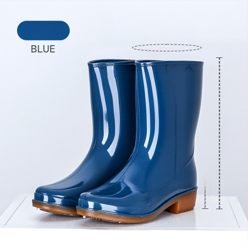 JSM Unisex Μποτάκια Βροχής για Κατασκευές, Αδιάβροχα, Αντιολισθητικά, Υψηλή Τούμπα, Πλαστικό Επάνω και Σόλα, Υφασμάτινο Πάτο