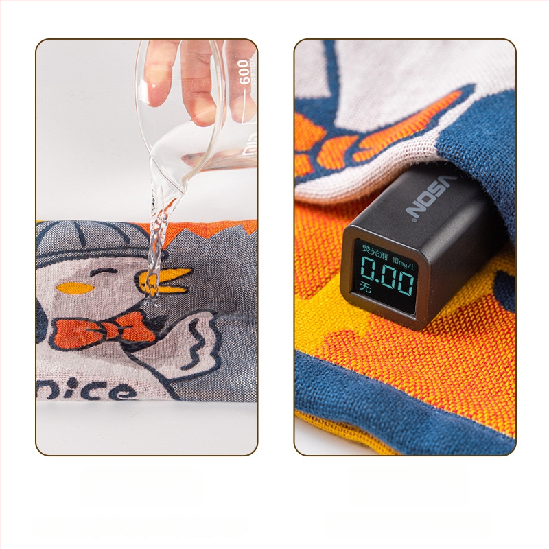 Βρεφική πετσέτα προσώπου από 100% βαμβάκι, κομμένο νήμα, Jacquard ύφανση, 40 g, απορρόφηση 5–10 s