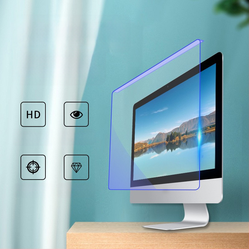 Viseći akrilni štit protiv plavog svjetla za računalni monitor, bez instalacije, zaštitni film za oči