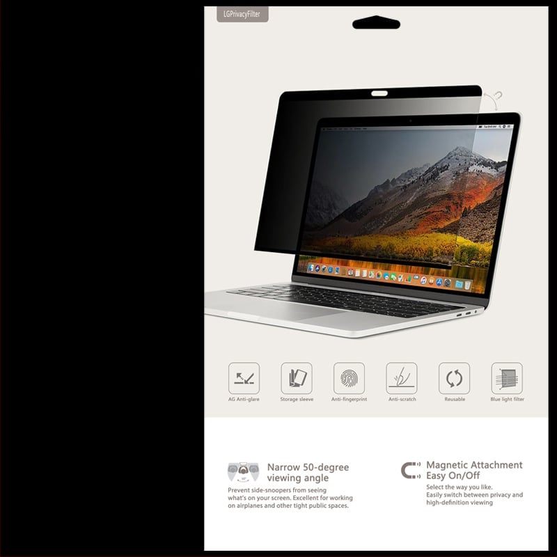 Mágneses anti-peep védőfólia MacBook Pro/Airhez - ultra vékony, kékfény-szűrő, kompatibilis MacBook Pro/Air