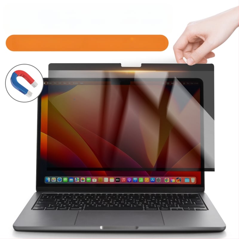 Zaštitno staklo zaslona za MacBook Pro s magnetskim držanjem, zaštitom privatnosti i filtrom plavog svjetla