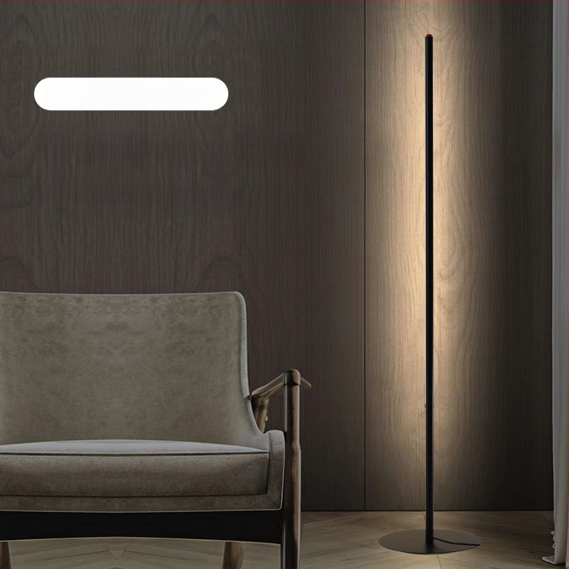 Állólámpa LED, nordikus minimalista design nappali vagy hálószoba számára, 50 LED, alumínium test, policarbonát árnyékoló, távirányító