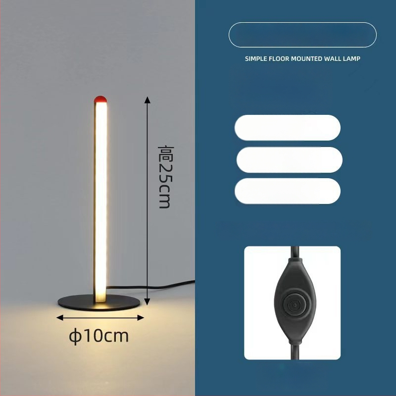 Állólámpa LED, nordikus minimalista design nappali vagy hálószoba számára, 50 LED, alumínium test, policarbonát árnyékoló, távirányító