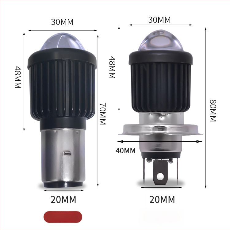 LED προβολέας για ηλεκτρικό τρίκυκλο – διπλός σφιγκτήρας, υψηλή και χαμηλή δέσμη, 5000 lm, 12 V, IP21
