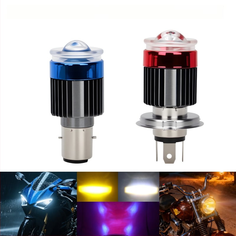 LED προβολέας μοτοσικλέτας, περίβλημα από αεροπορικό αλουμίνιο, 12V, LED πηγή φωτός, συγκεντρωτικός φακός, προστασία IP64