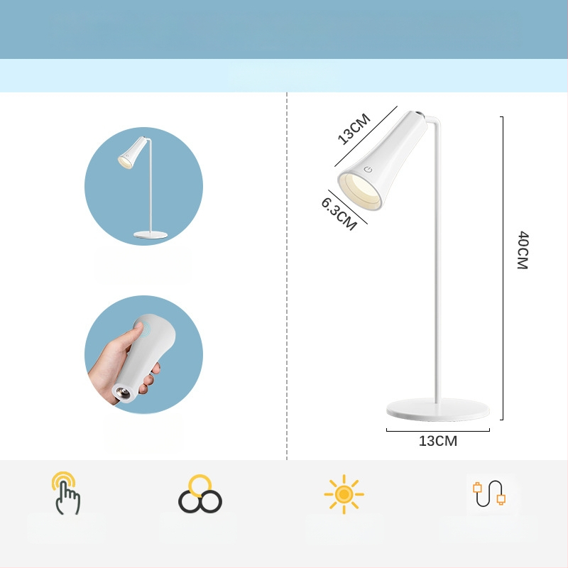 Višenamjenska magnetska LED lampa za spavaću sobu i radni stol, zidna rasvjeta za studentsku sobu, osvjetljenje za učenje, noćno svjetlo, dar