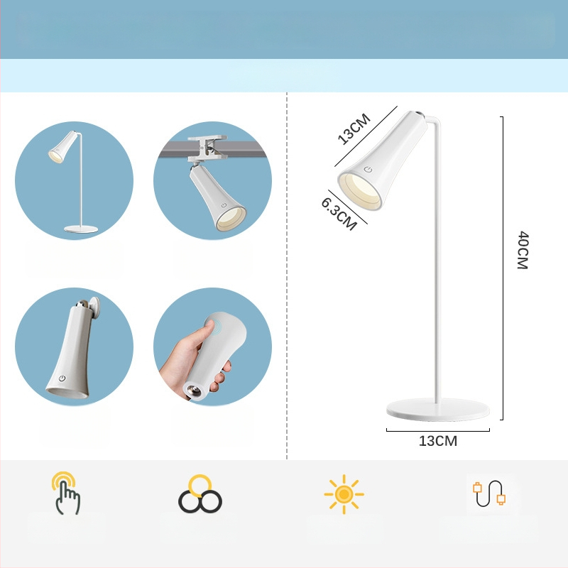 Višenamjenska magnetska LED lampa za spavaću sobu i radni stol, zidna rasvjeta za studentsku sobu, osvjetljenje za učenje, noćno svjetlo, dar