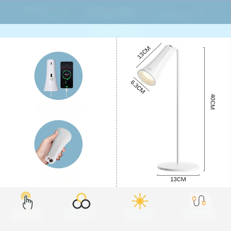 Višenamjenska magnetska LED lampa za spavaću sobu i radni stol, zidna rasvjeta za studentsku sobu, osvjetljenje za učenje, noćno svjetlo, dar