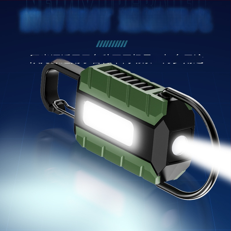 Φακός LED μπρελόκ — επαναφορτιζόμενος, υπερφωτεινός, μαγνητικός, μίνι εξωτερικός φάρος για κατασκήνωση, μπαταρία 400 mAh