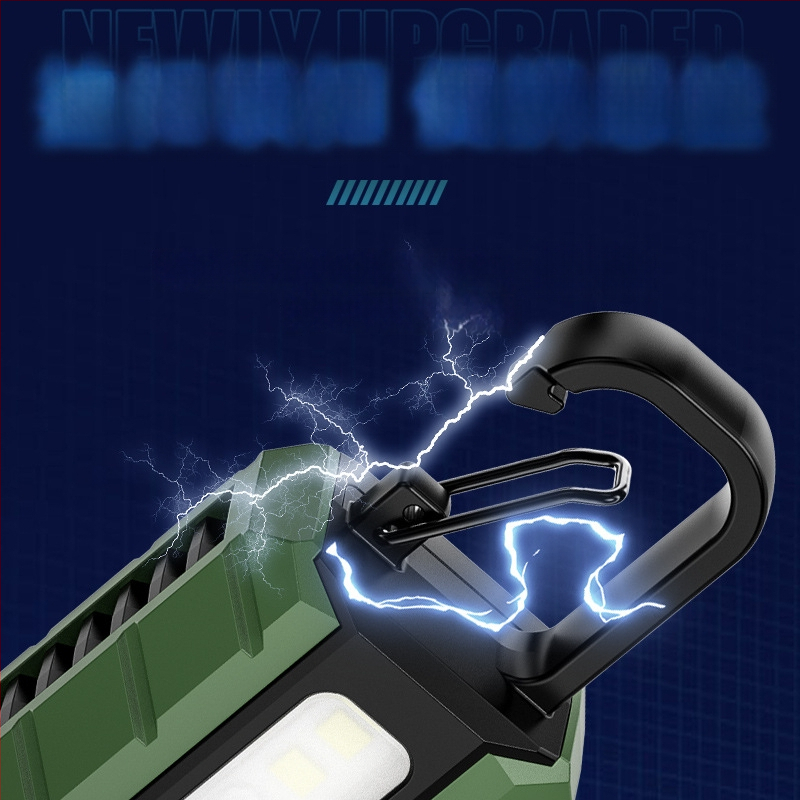 Φακός LED μπρελόκ — επαναφορτιζόμενος, υπερφωτεινός, μαγνητικός, μίνι εξωτερικός φάρος για κατασκήνωση, μπαταρία 400 mAh