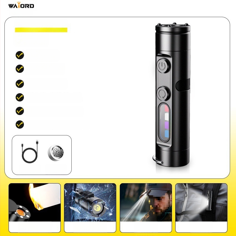 Φορτιζόμενος φακός μπρελόκ με LED τσιπ Waiord, μαγνητικό εξωτερικό φως αυτοκινήτου