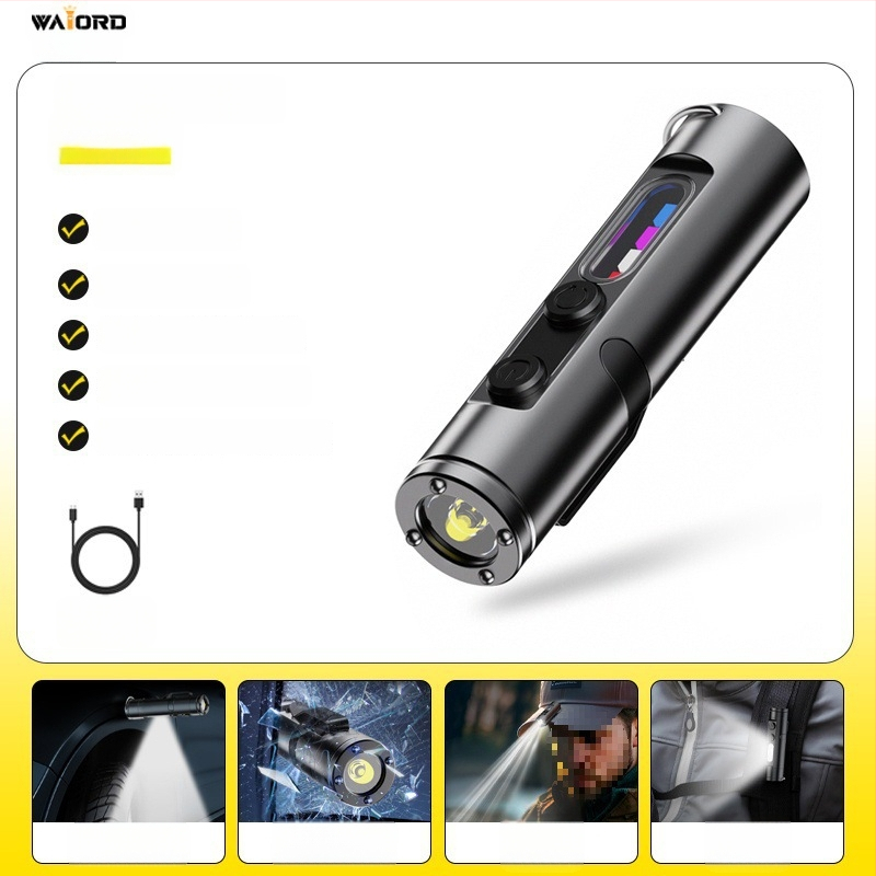 Φορτιζόμενος φακός μπρελόκ με LED τσιπ Waiord, μαγνητικό εξωτερικό φως αυτοκινήτου