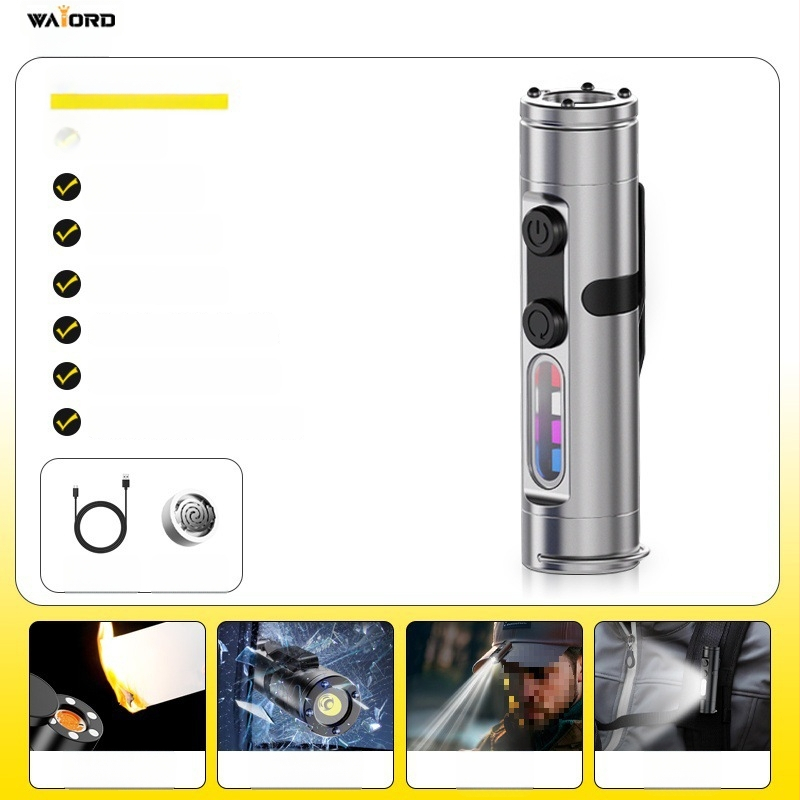 Φορτιζόμενος φακός μπρελόκ με LED τσιπ Waiord, μαγνητικό εξωτερικό φως αυτοκινήτου