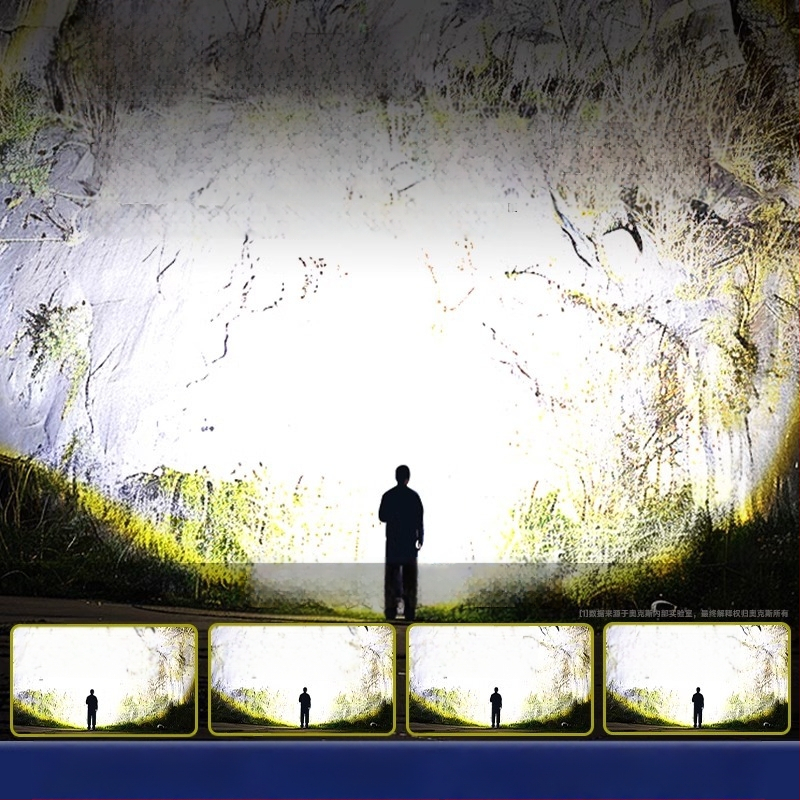 Χειρός LED φακός με εξαιρετικά φωτεινό φως, επαναφορτιζόμενος για εξωτερική χρήση, μακρύ εύρος δέσμης, μοντέλο AS-328